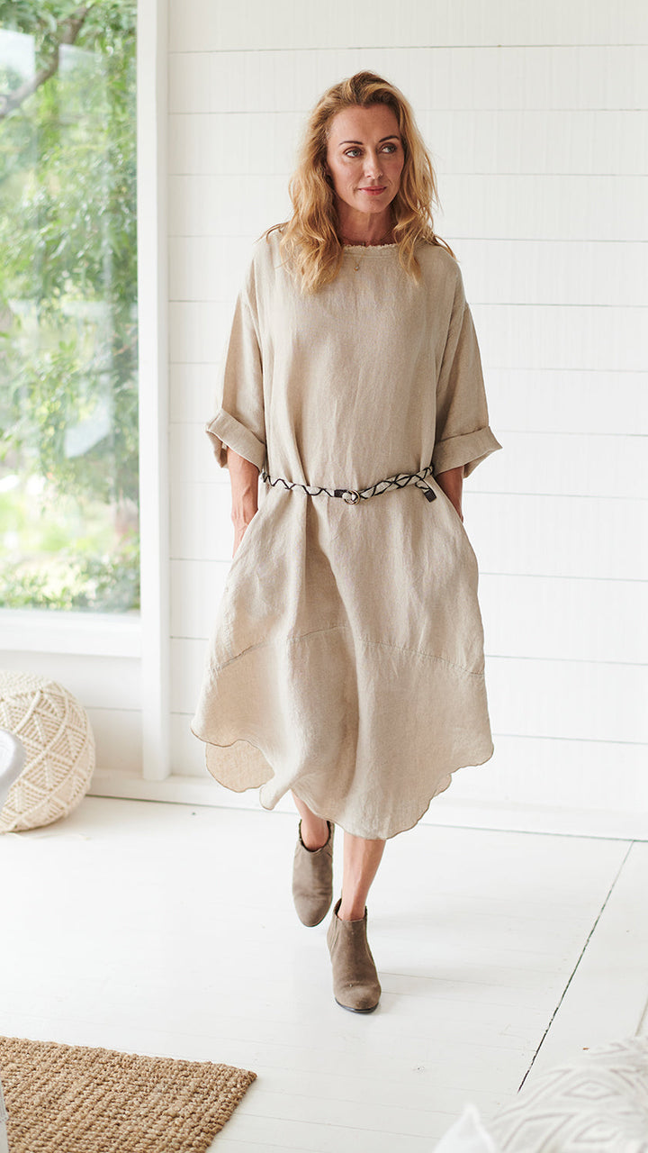 Malle Linen Dress - Natural