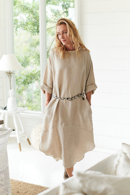 Malle Linen Dress - Natural
