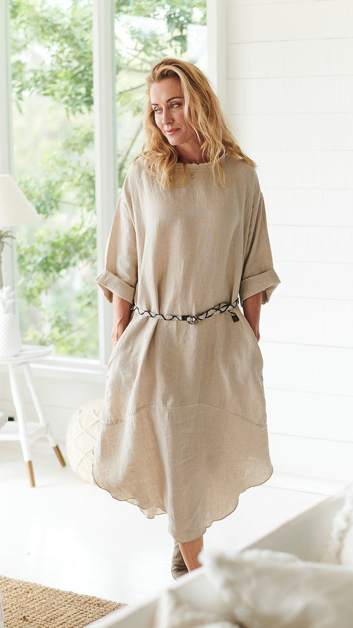 Malle Linen Dress - Natural