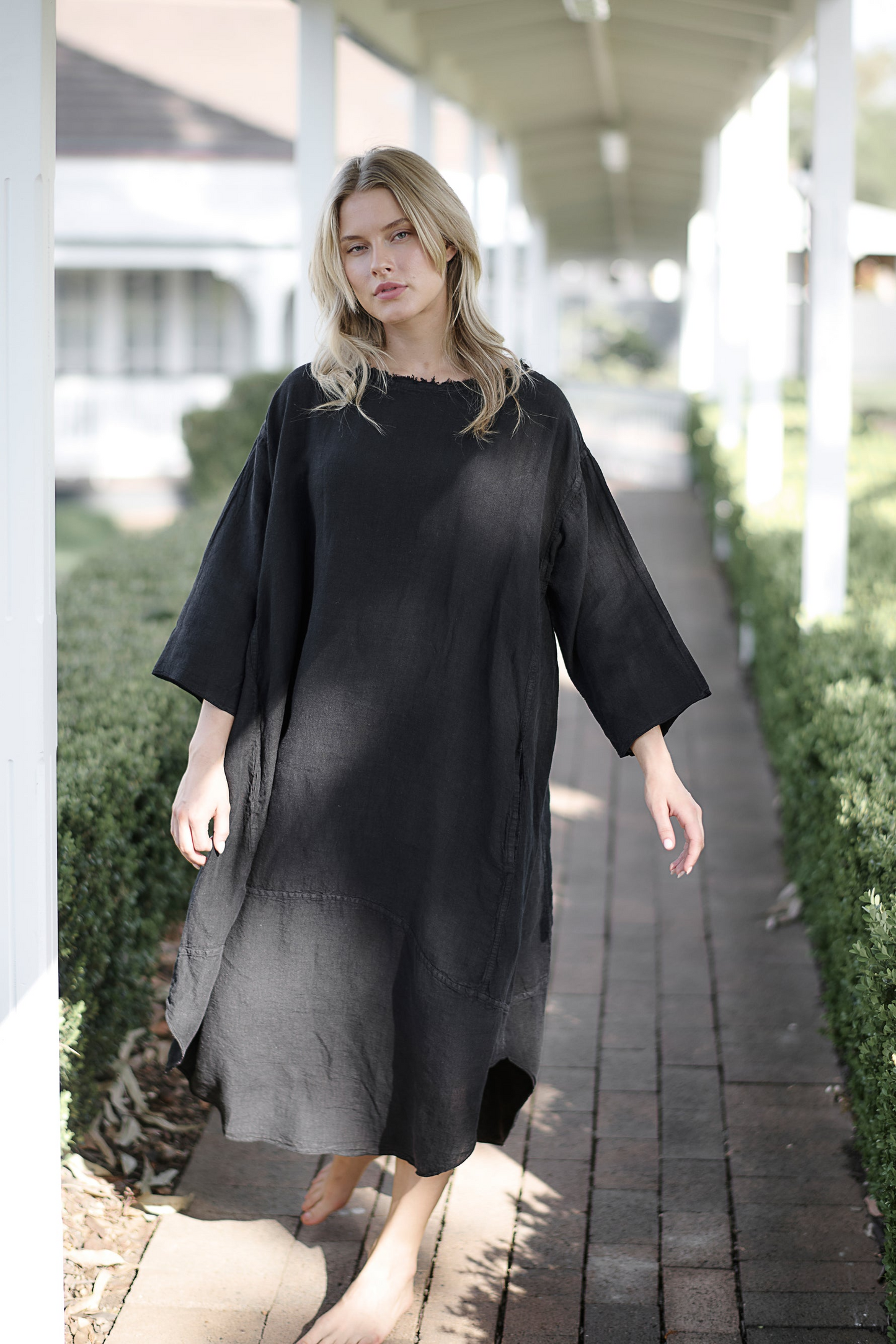 Malle Linen Dress - Black