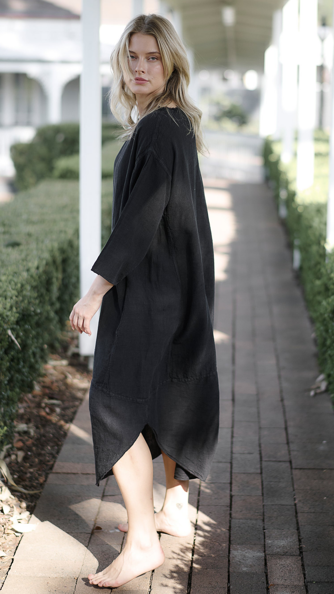 Malle Linen Dress - Black