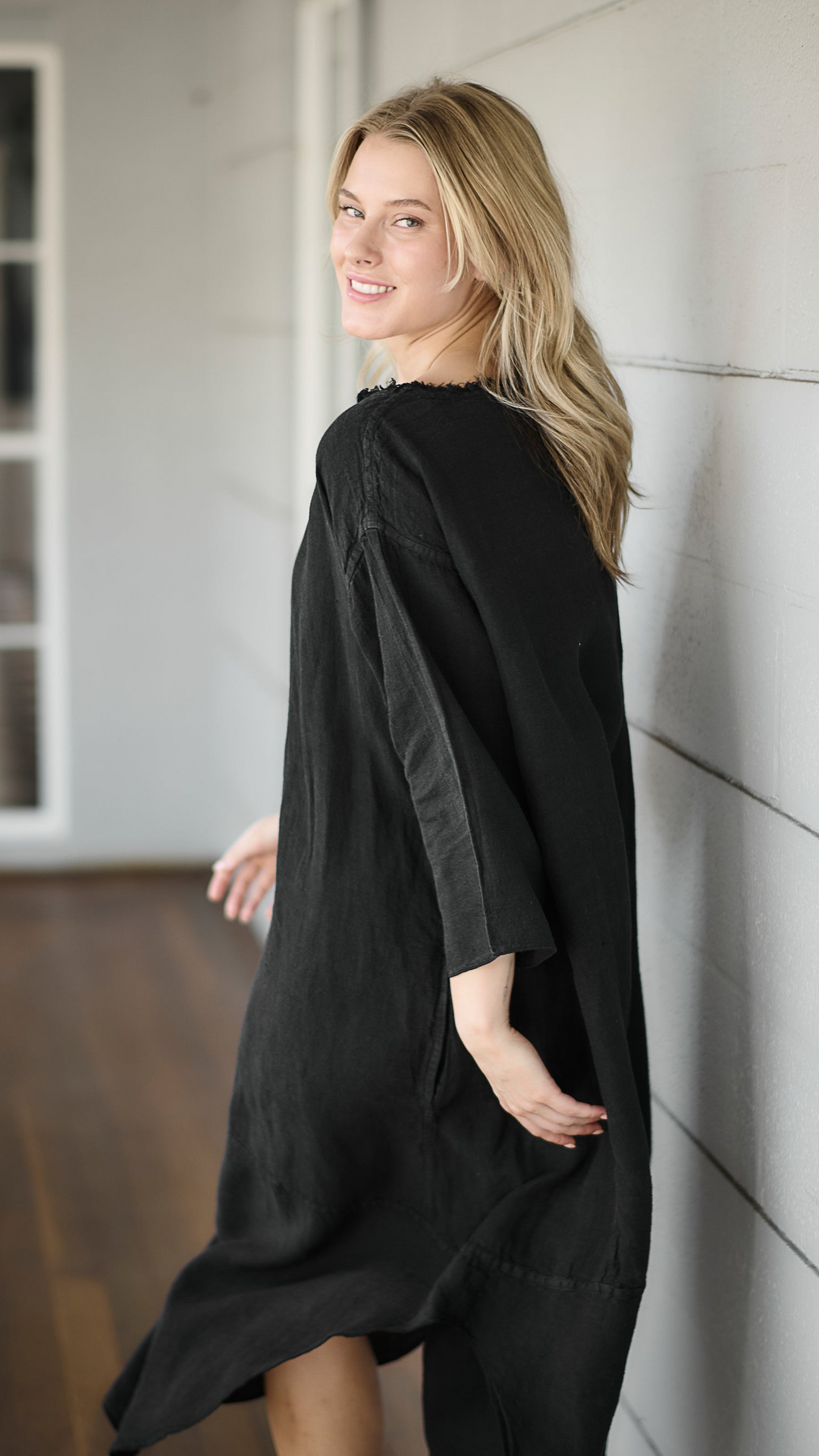 Malle Linen Dress - Black