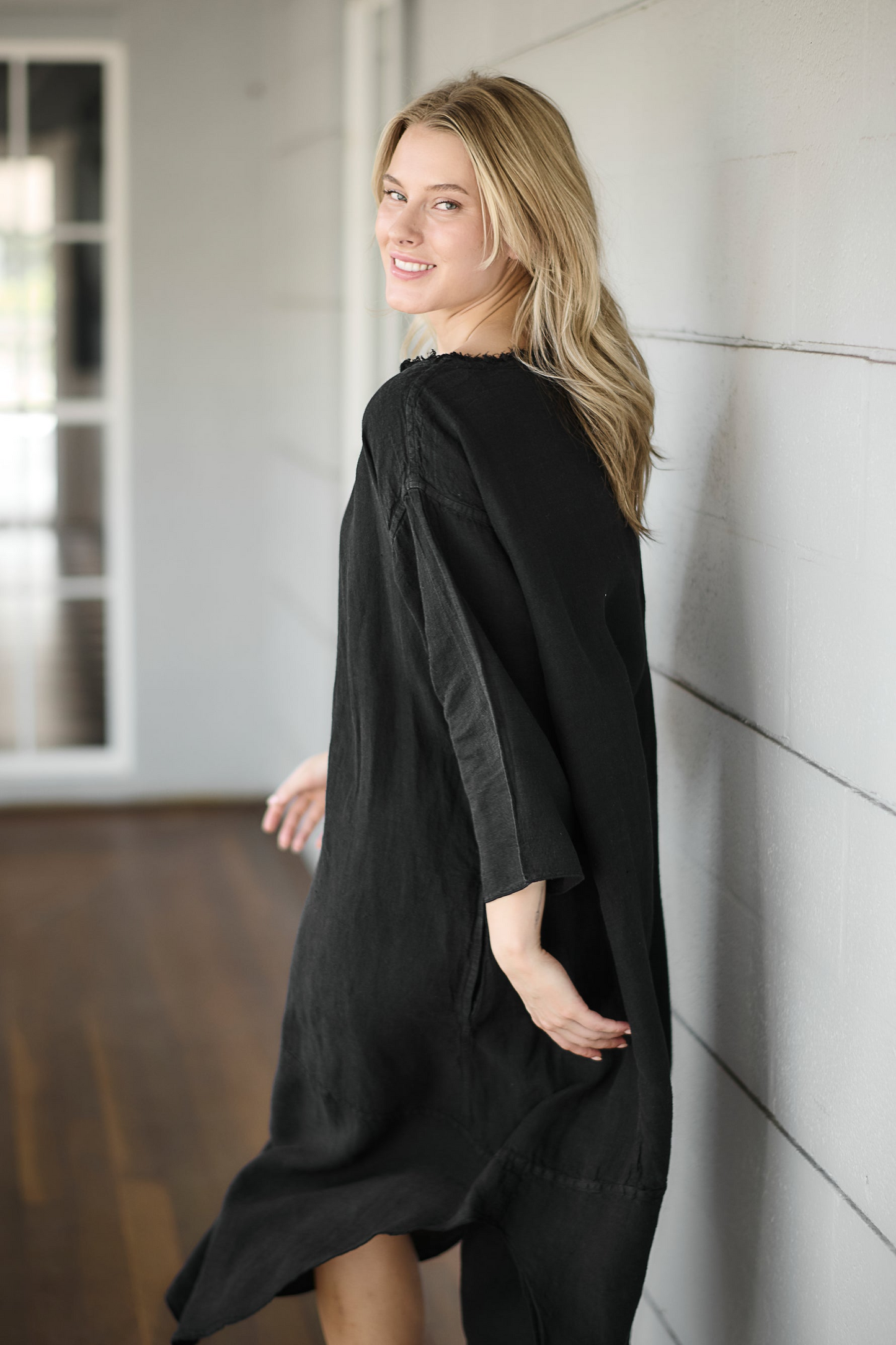 Malle Linen Dress - Black