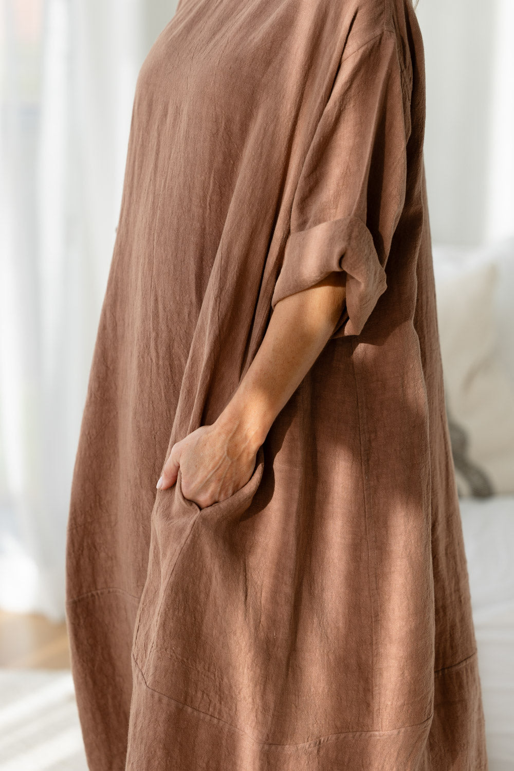 Malle Linen Dress - Clay