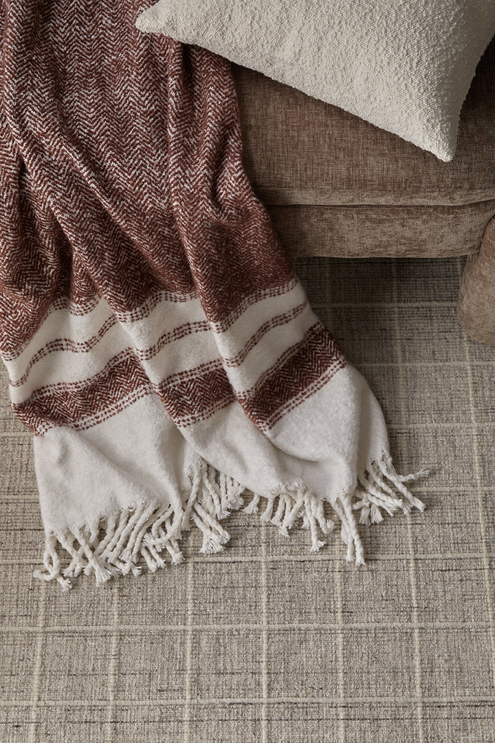 Marai Woven Throw - Chocolate