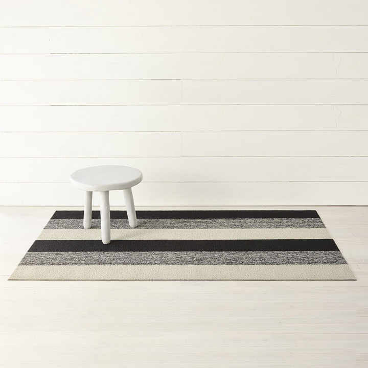 Marbled Stripe Big Mat - Salt &amp; Pepper