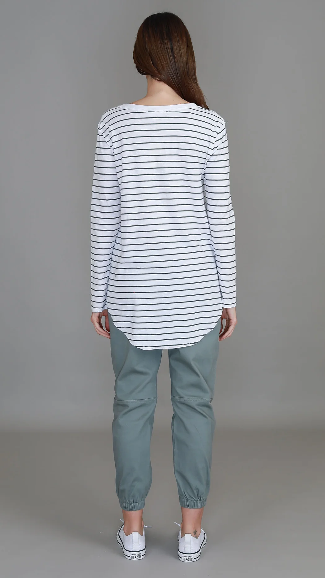 Margo Scoop Neck T Shirt - Stripe