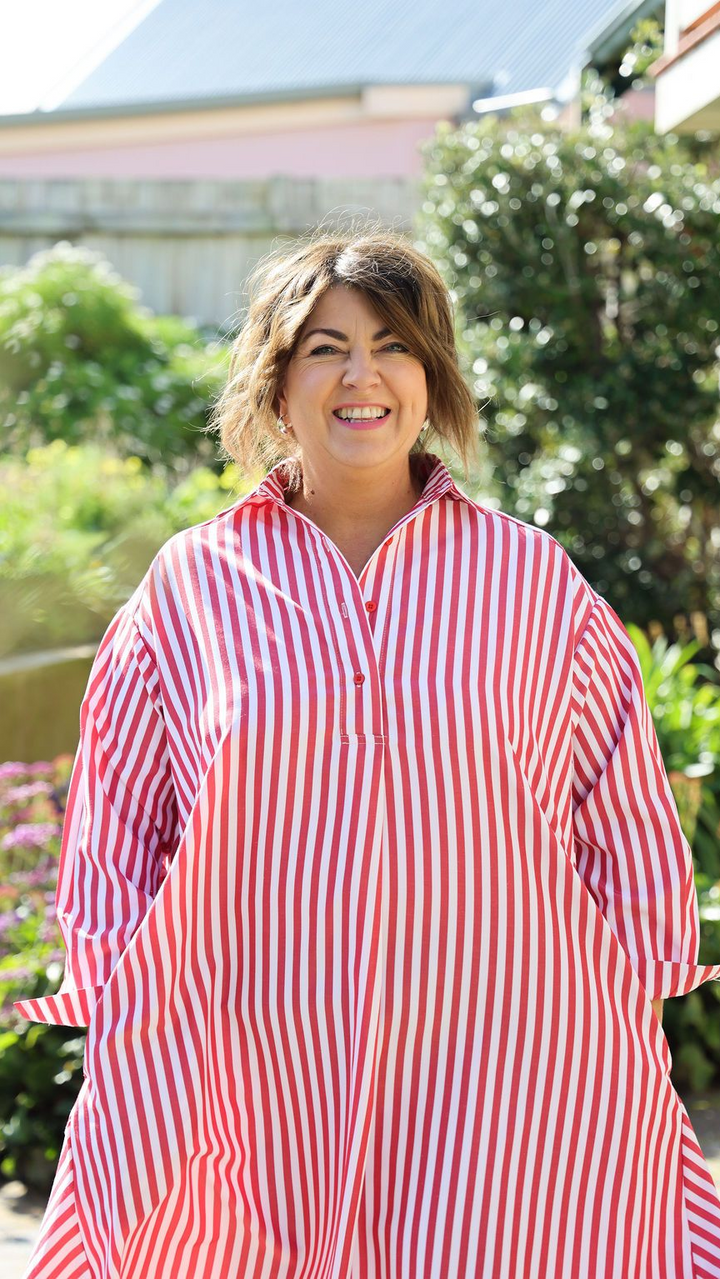 Margot Dress – Chilli Stripe