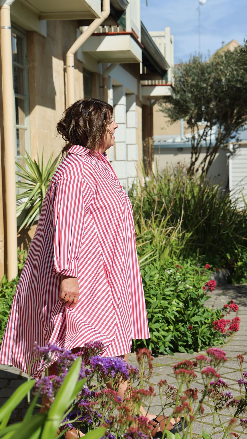 Margot Dress – Chilli Stripe