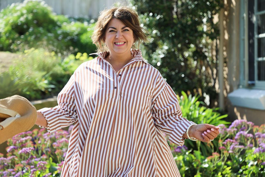 Margot Dress – Chocolate Stripe