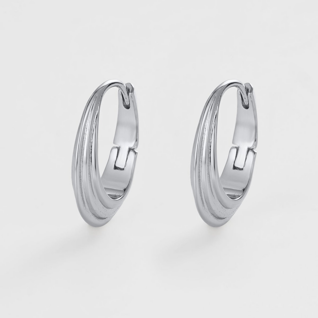 Marley Hoop - Medium Silver