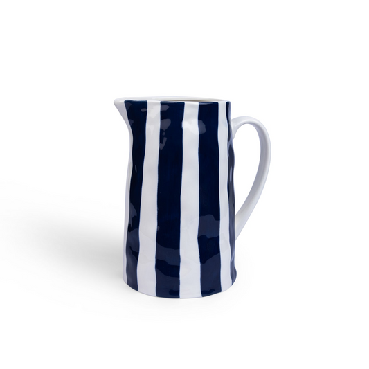 Medium Striped Jug - Navy