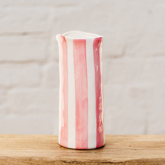 Medium Striped Vase - Pink