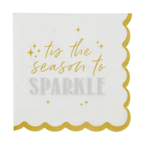 Merry &amp; Bright Napkin Set (20 Pack) - Multicolour