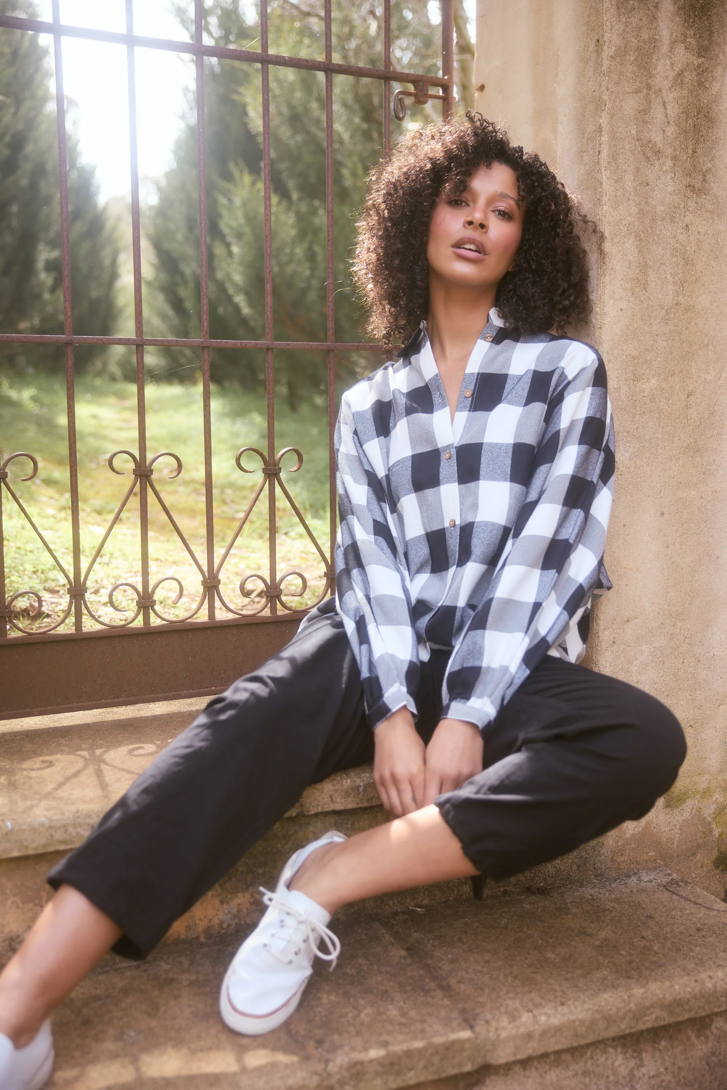 Milano Shirt - Black & White Check
