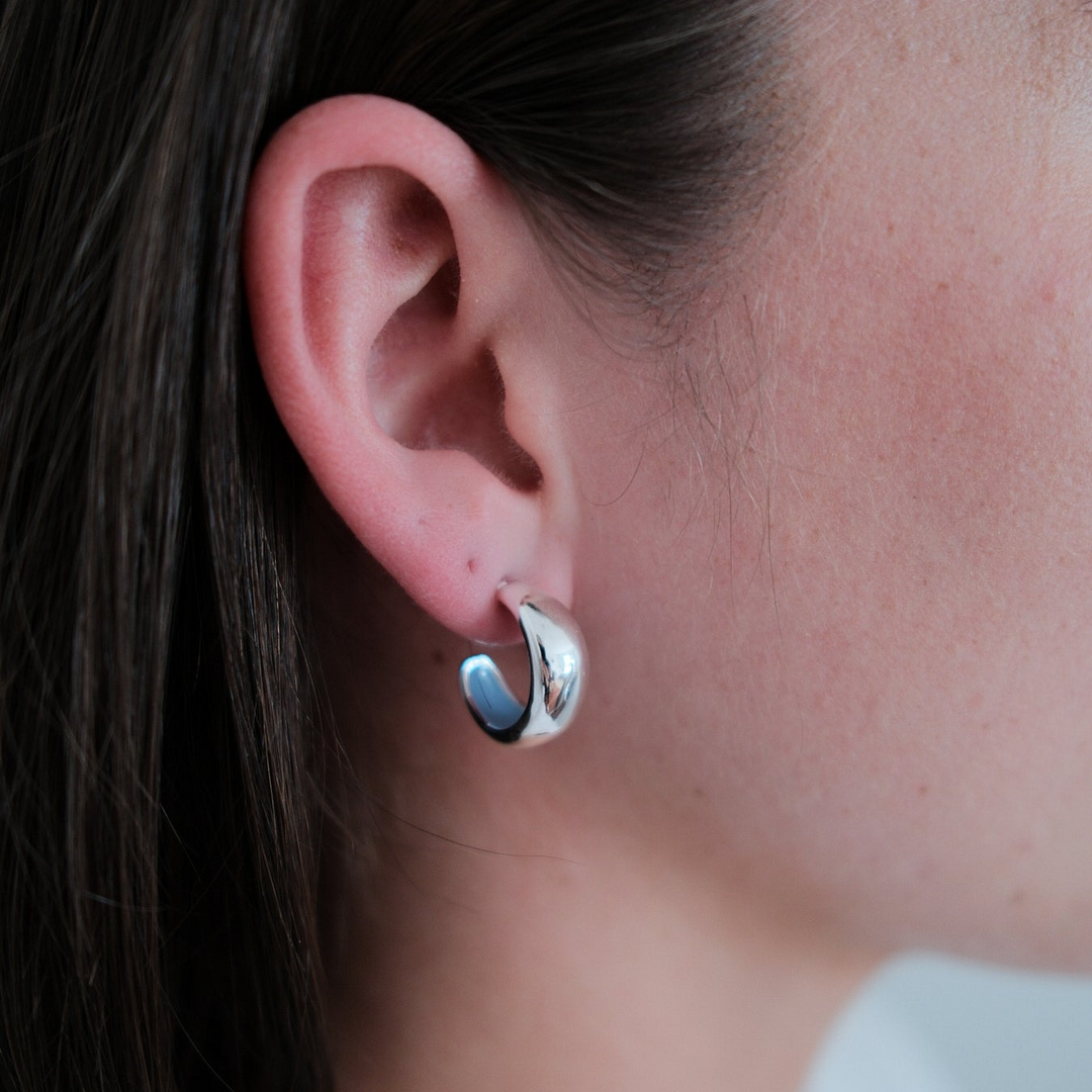 Mindi Hoop – Silver/Blue