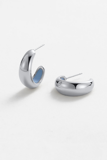 Mindi Hoop – Silver/Blue