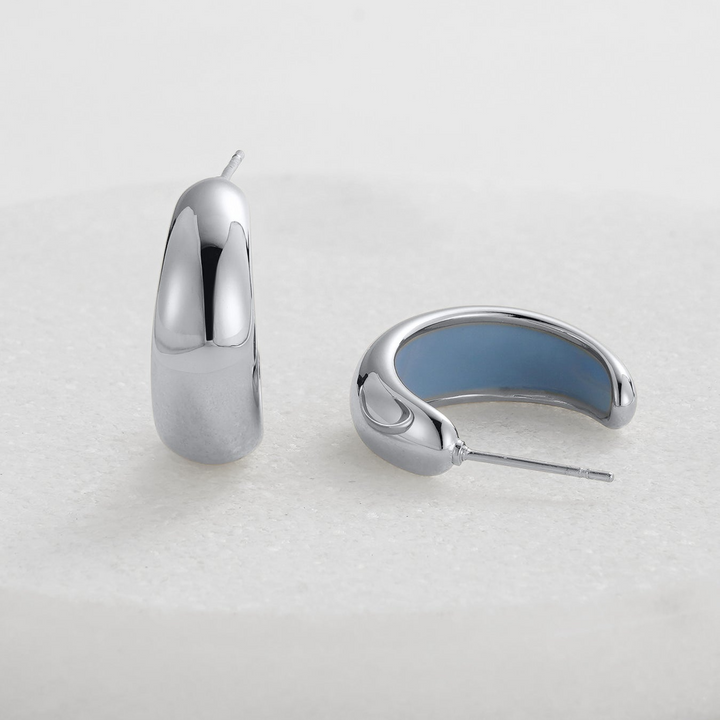 Mindi Hoop – Silver/Blue