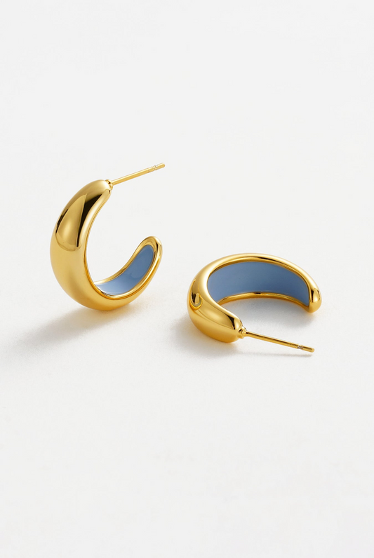 Mindi Hoop – Gold/Blue