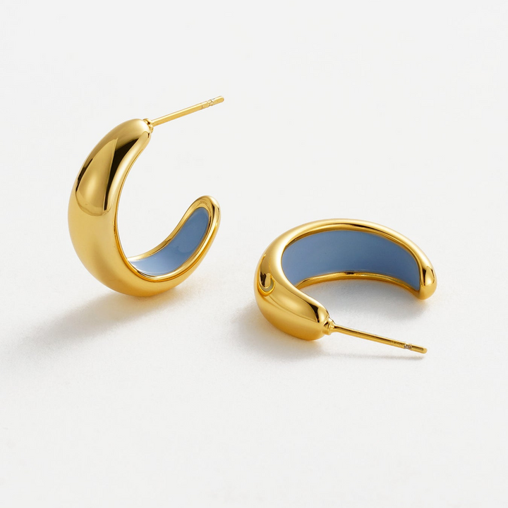 Mindi Hoop – Gold/Blue