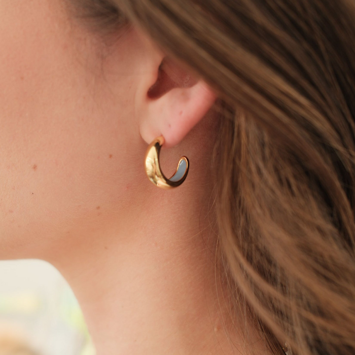 Mindi Hoop – Gold/Blue
