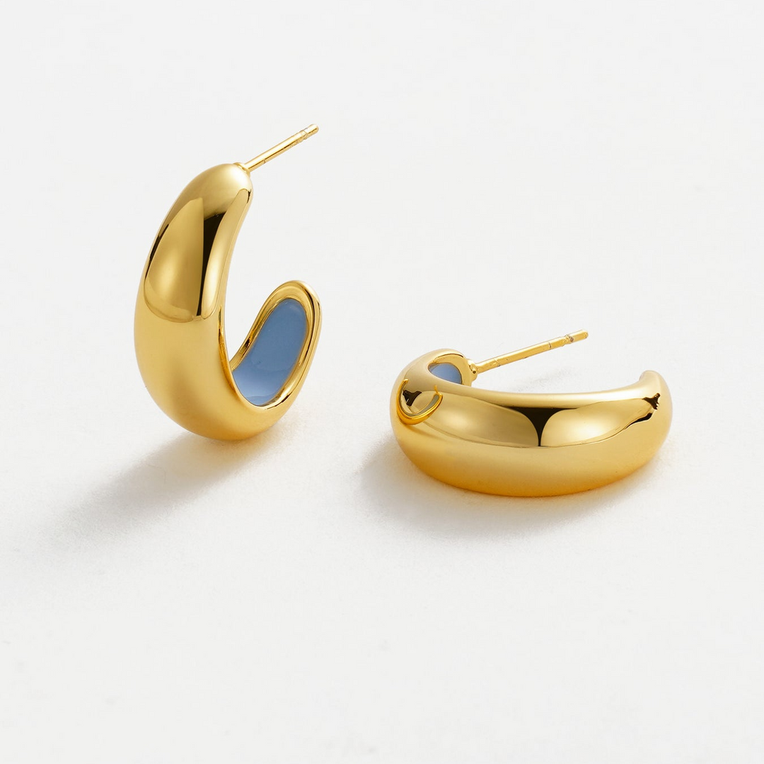 Mindi Hoop – Gold/Blue