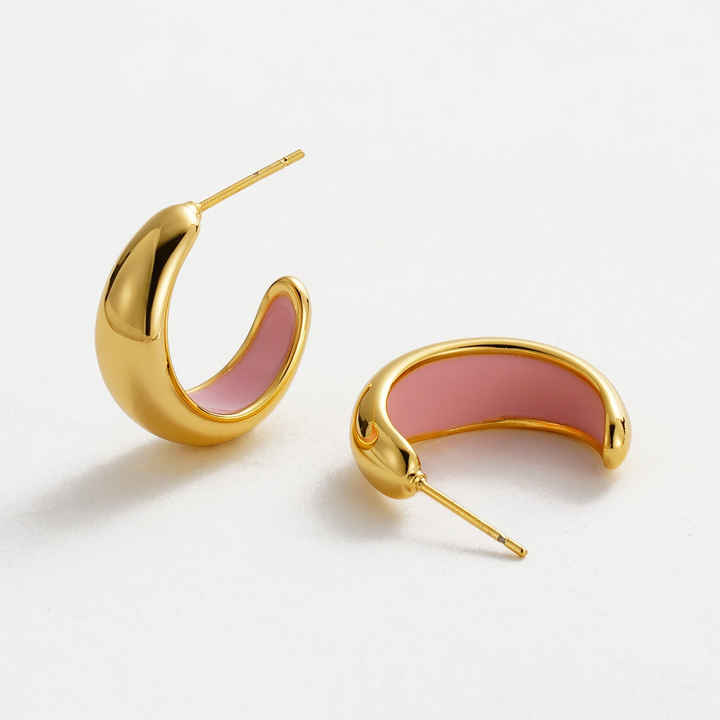 Mindi Hoop – Gold/Pink