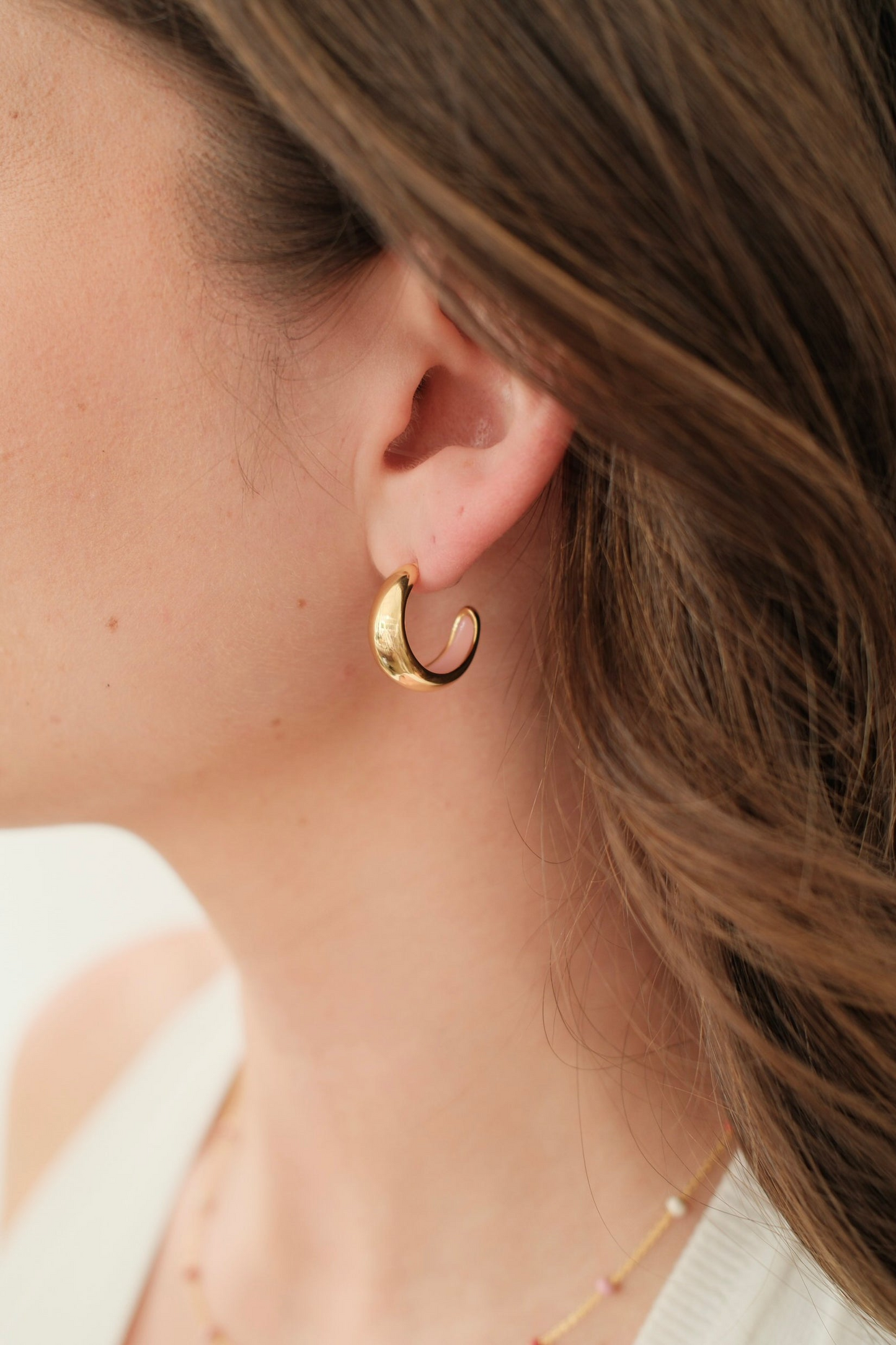 Mindi Hoop – Gold/Pink