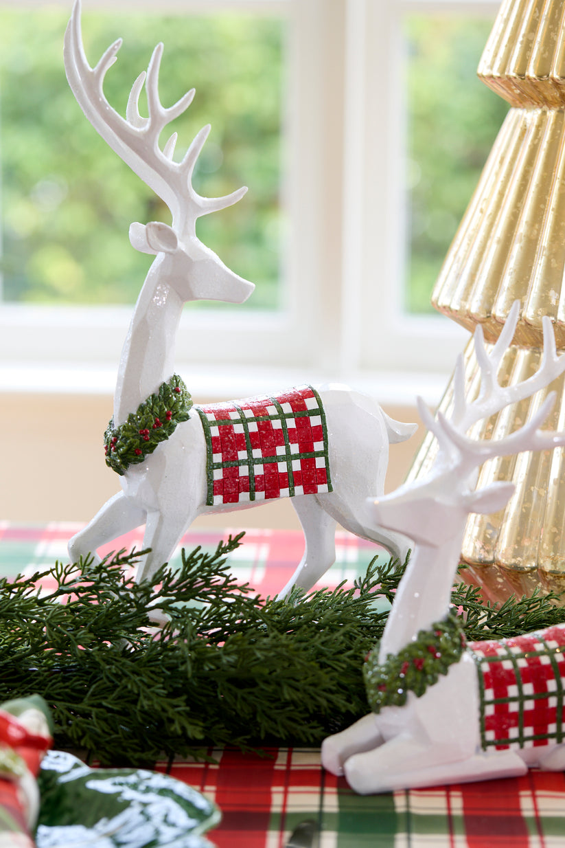 Minimal Tartan Reindeer - 44cm