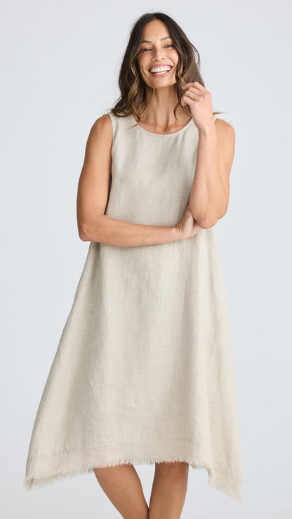 Miranda Linen Dress - Natural