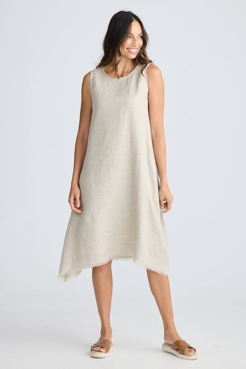 Miranda Linen Dress - Natural