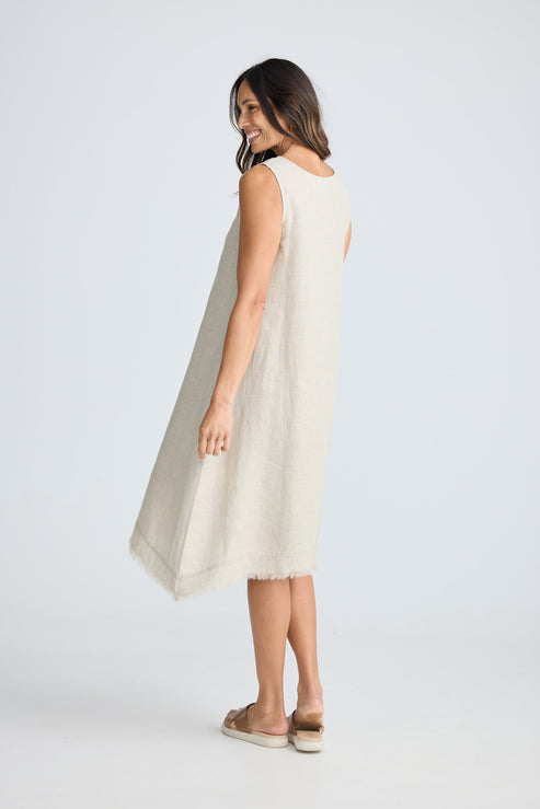 Miranda Linen Dress - Natural
