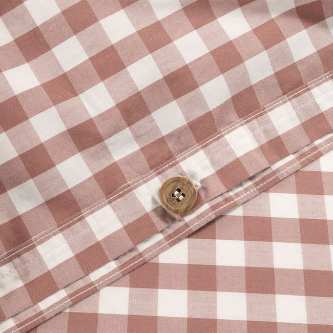 Modella Gingham Quilt Cover Set (Queen) – Mocha