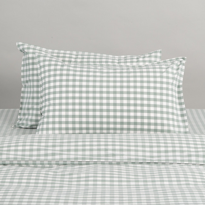Modella Gingham Quilt Cover Set (Double) – Sage