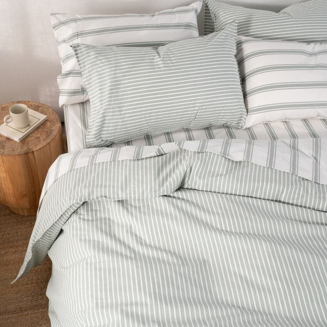 Modella Resort Stripe Sheet Set (Super King) - Gum