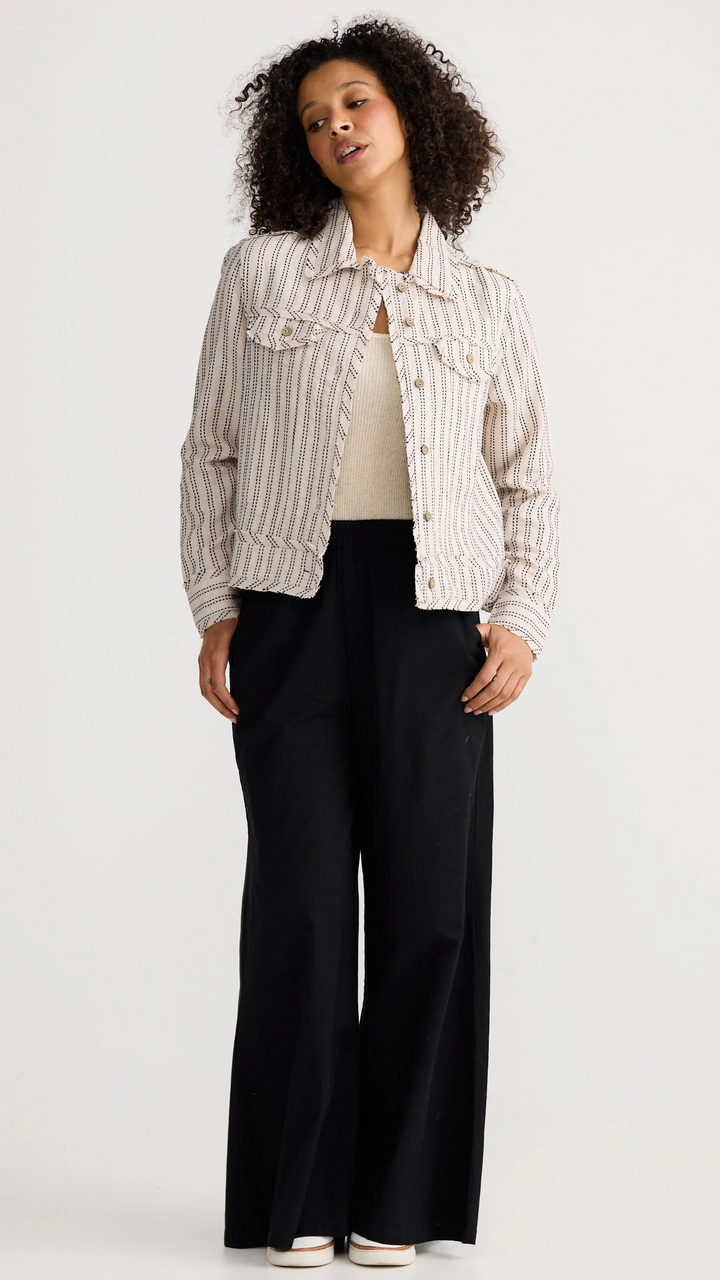 Monza Jacket Natural Stitch - Natural
