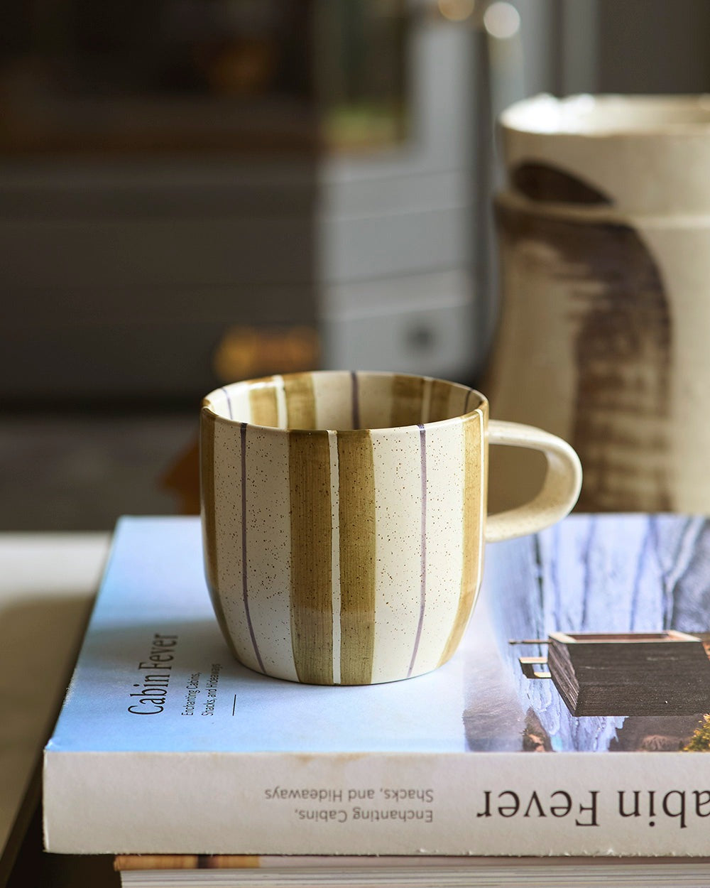 Mug - Olive Stripe Cat's Pyjamas