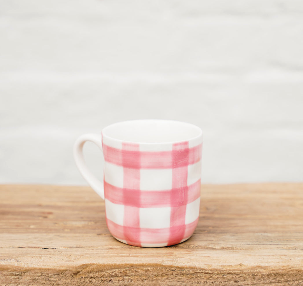Mug - Pink Gingham