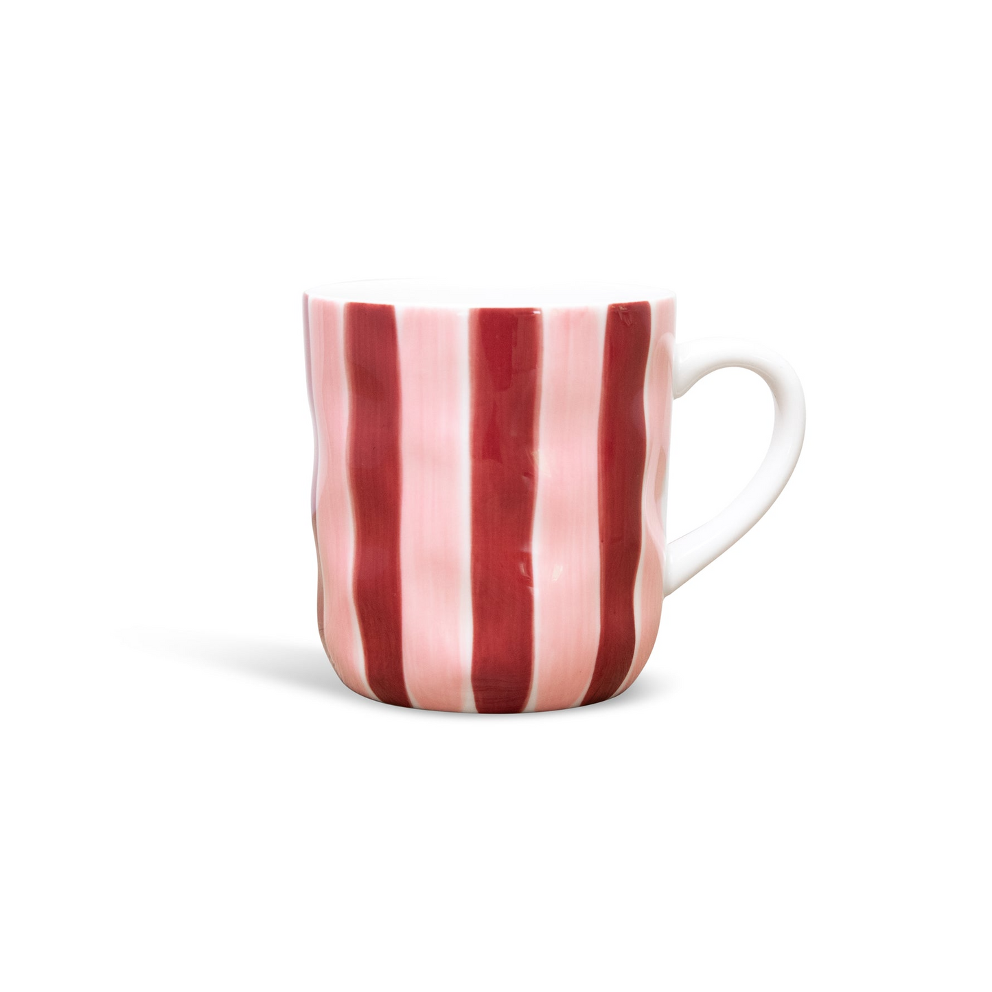 Mug - Pink & Burgundy Stripe