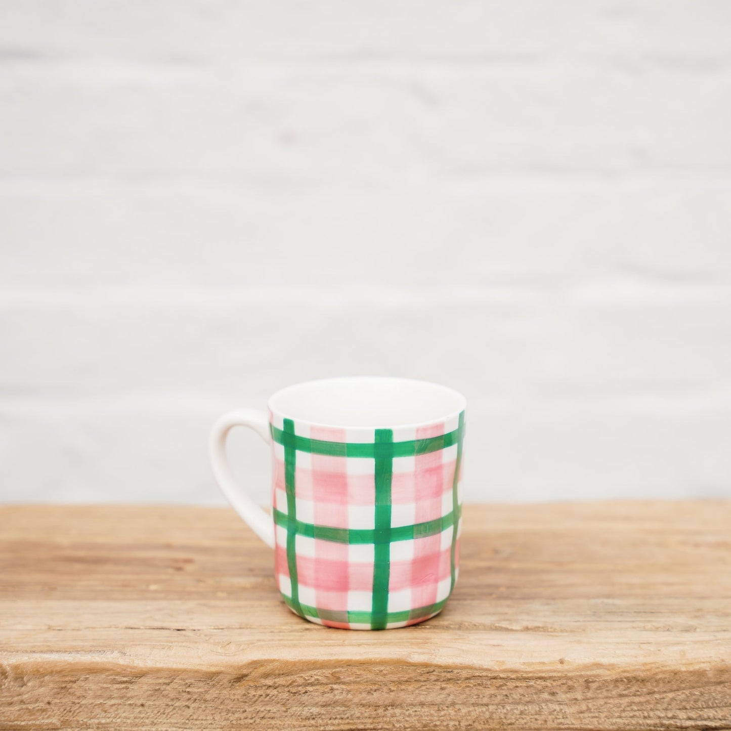 Mug - Pink & Green Gingham