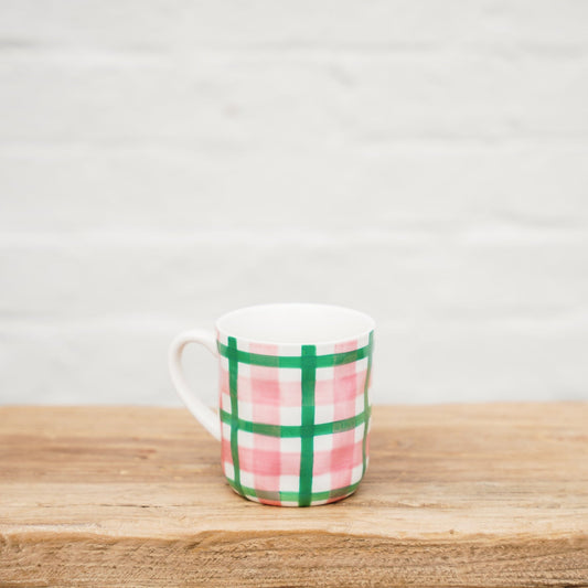 Mug - Pink & Green Gingham
