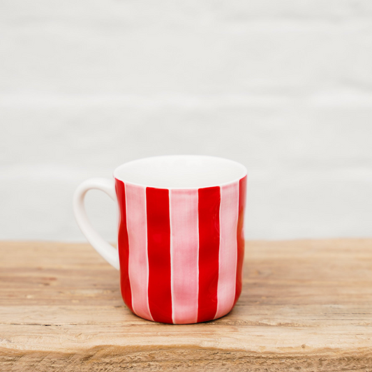 Mug - Pink & Red Stripe