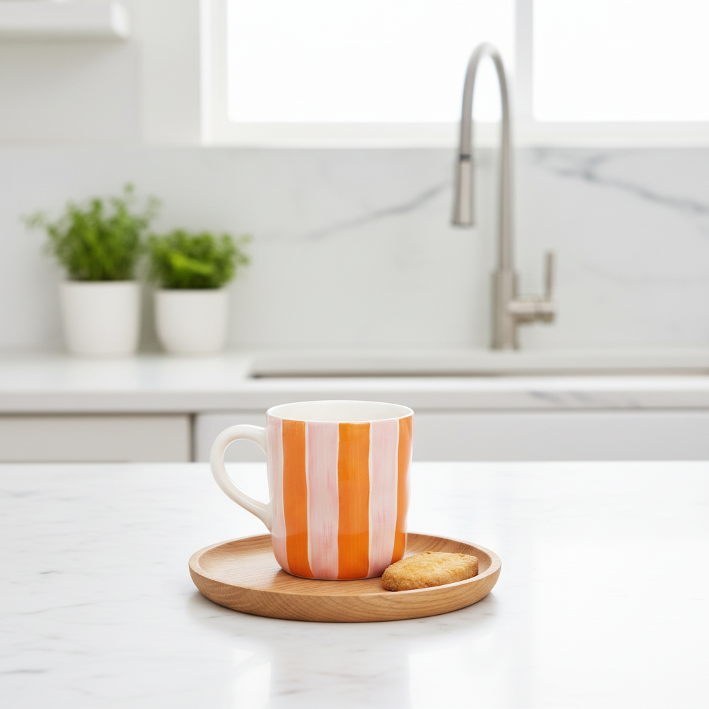 Pink Stripe Strawberry Mug main image 1