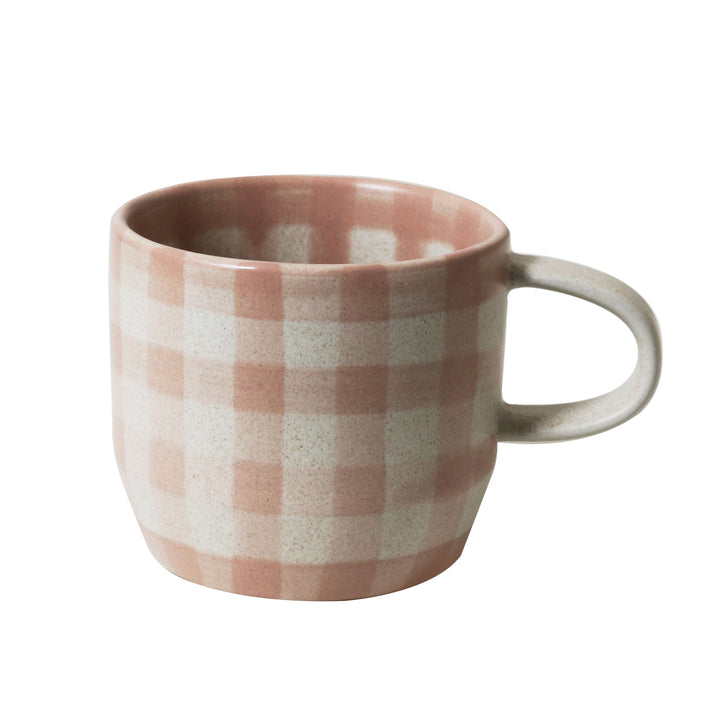 Mug - Soft Terracotta Check Cat&
