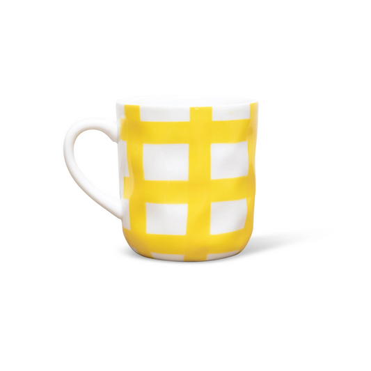 Mug - Yellow Gingham