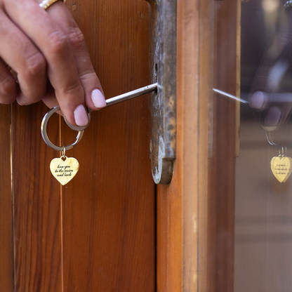 "Moon and back" Charm Keyring