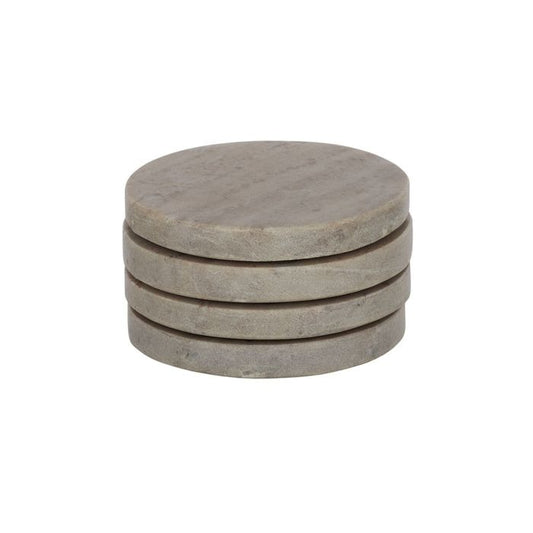 Neo Round Marble Coaster - Beige
