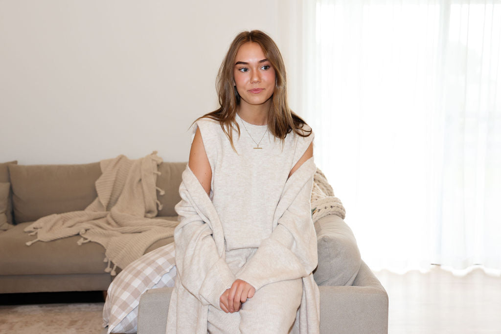 New York Long Cardi - Ecru
