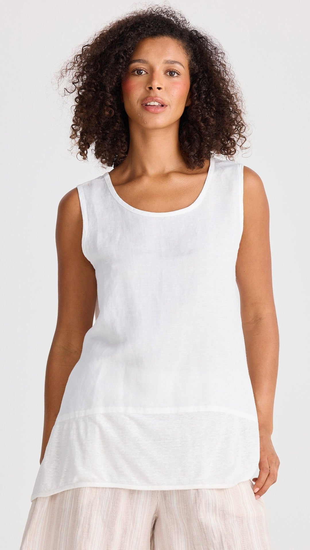 Nomad Knit Singlet - White