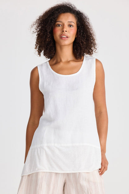 Nomad Knit Singlet - White